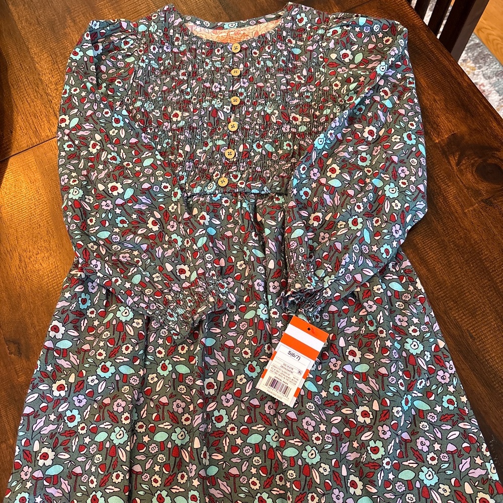 Girls longs sleeve dress size 6/7